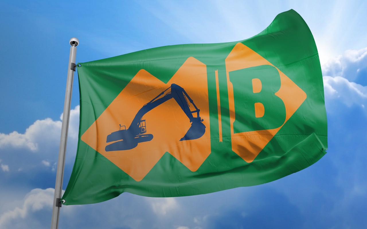 Wapperende vlaggen of banieren bij de entree van uw bedrijfspand